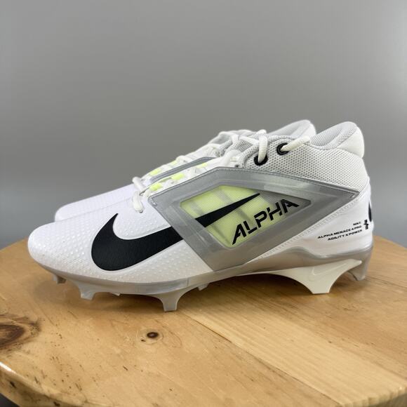 Nike Alpha Menace 4 Pro Mens Size 11 Football Cleats White/Photon Dust NEW - Picture 3 of 8